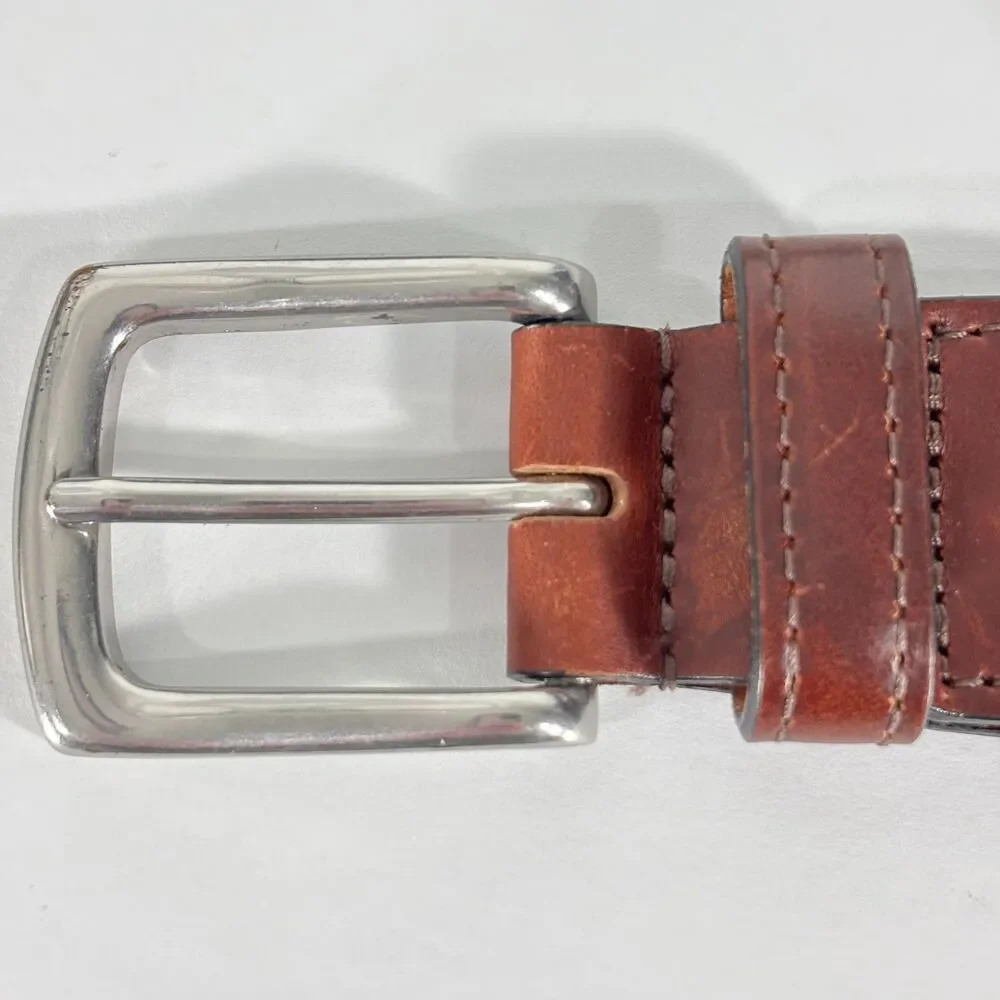 T B Phelps Belt 40 Navy Blue Martini Glass Olive Cocktail Bar Preppy Golf USA